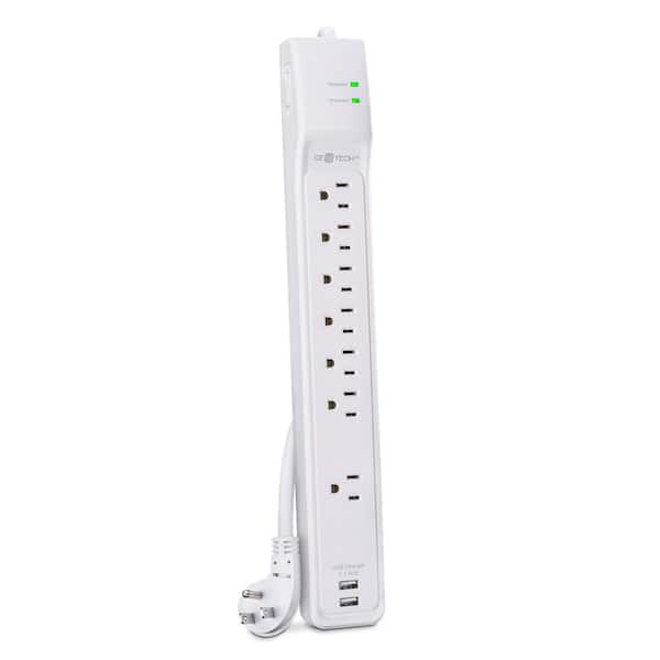 Surge Protector with 12 Outlets and 4 USB Ports Power Strip 6 Feet Ex 
