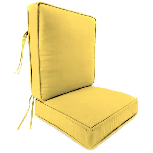 Jordan Manufacturing 22 in. L x 45 in. W x 4 in. T Outdoor Deep Seat Lounge Chair Cushion Set in Canvas Butter