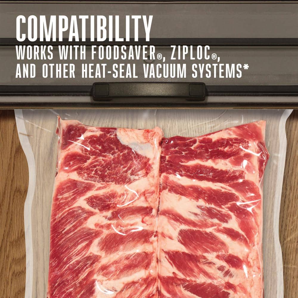 Extra Large Clear BPA-Free Vacuum Sealer Bags, 15" x 18", 100 Count