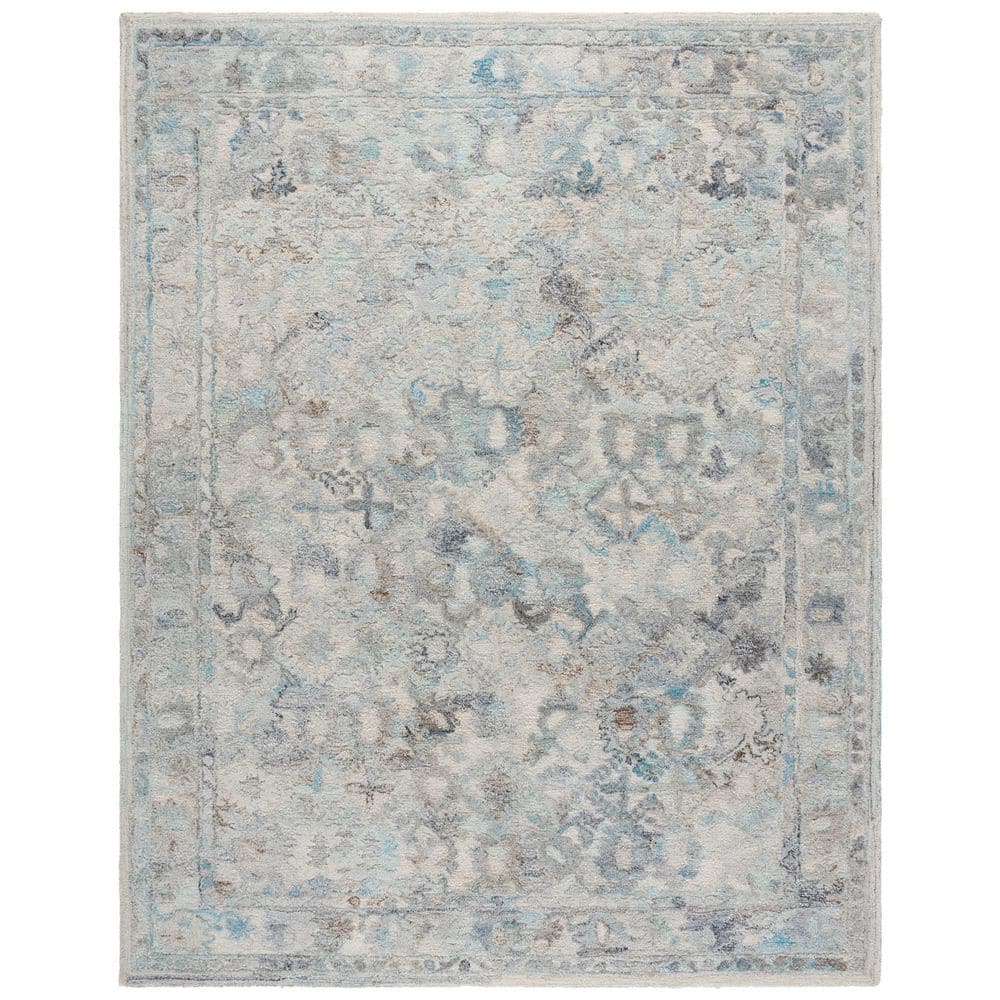 Marquee 8 ft. x 10 ft. Light Blue/Beige Abstract Border Area Rug price history on PriceWatchPro