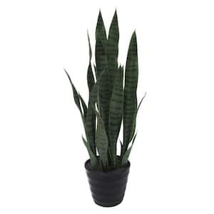 32 in. Sansevieria Artificial Snake Plant in Pot