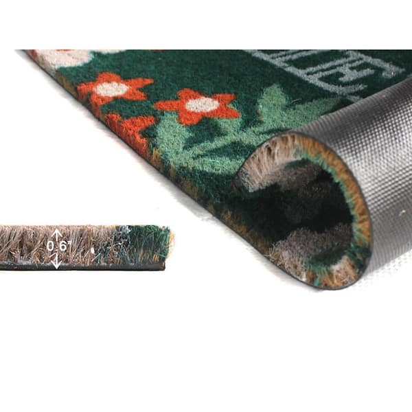 Hello Floral Multi 30in. x 18in. Door Mat