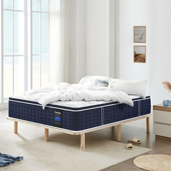 Upgraded Twin XL Mattress Medium Plush Gel Memory Foam Pocket Spring Hybrid 14 in. Bed-in-a-Box Mattress
