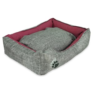 Gray Outdoor Dog Bed for Medium Dogs - Durable Waterproof Sofa Dog Bed with Sides