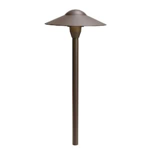 Low Voltage 8 in. Textured Architectural Bronze Hardwired Weather Resistant Dome Path Light with No Bulbs Included