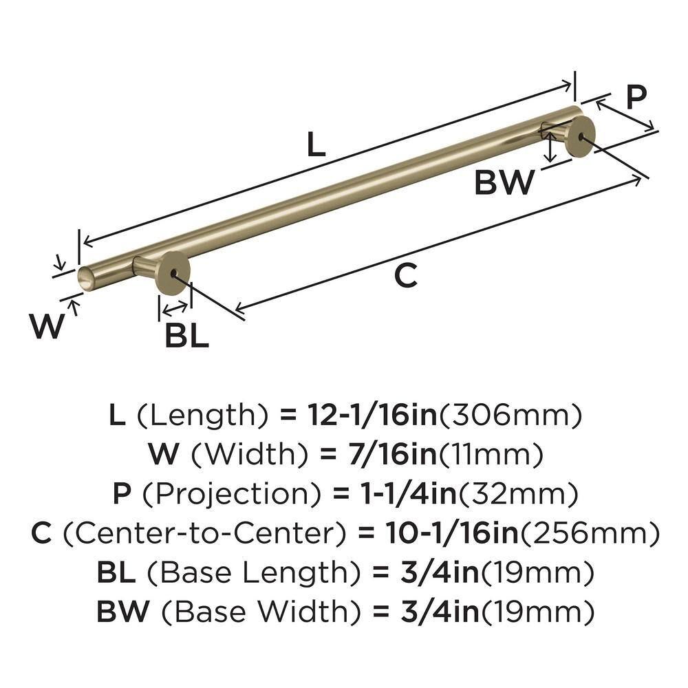 Golden Champagne Modern Bar Cabinet Pull with Mounting Hardware
