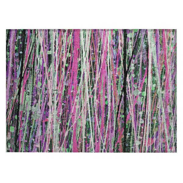 Chantille Machine Washable Indoor/Outdoor Abstract ACN2125 Pink 1 ft. 8 in. x 2 ft. 6 in. Accent Rug