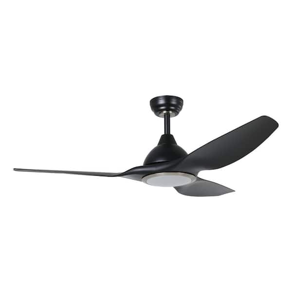 Naples 52 in. Indoor White Ceiling Fan with Warm White Integrated LED