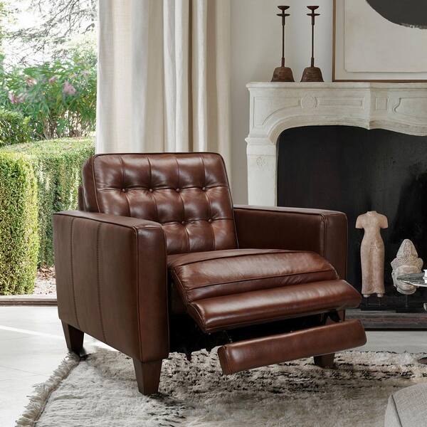 reclining accent chair leather