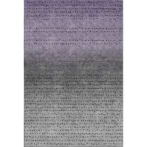 Mayfield Premium Machine Washable Abstract AMF2009 Purple 5 ft. x 7 ft. 6 in. Area Rug