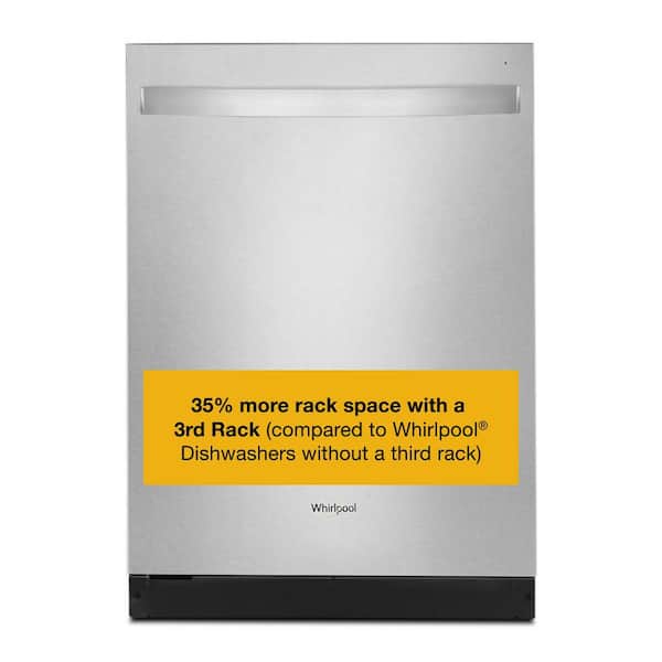 24 in. Fingerprint Resistant Stainless Steel Top Control 51 dBA Dishwasher with 3rd Rack