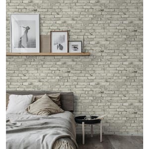 56 sq. ft. Antique Plaster Tailor Faux Brick Prepasted Paper Wallpaper Roll
