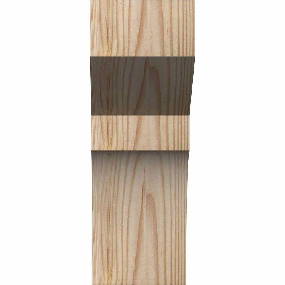 Douglas Fir Smooth Rustic Wood Corbel, 10" Height
