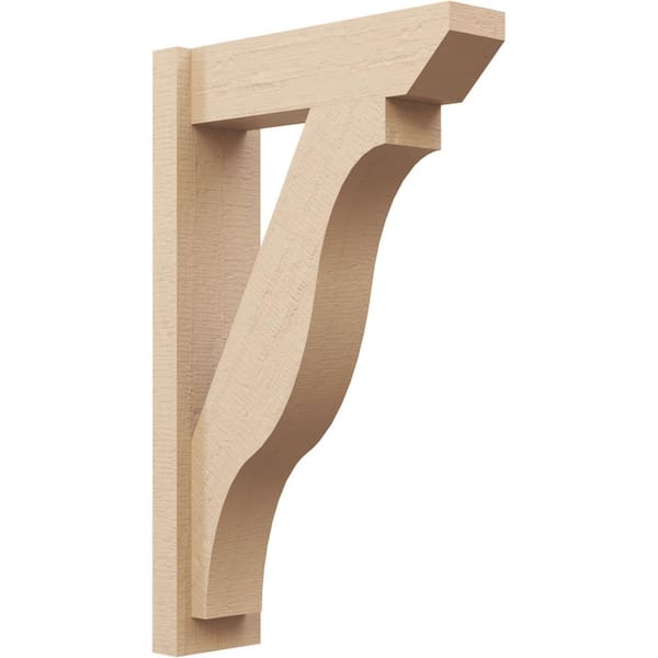 Ekena Millwork 6 in. x 32 in. x 20 in. Funston Slat Rough Cedar Woodgrain Timberthane Polyurethane Outlooker, Primed Tan