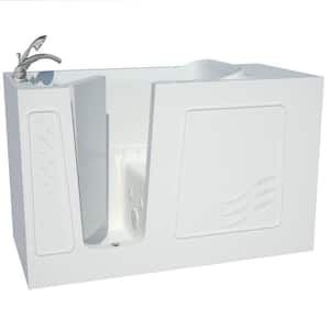 Builder's Choice 60 in. Left Drain Quick Fill Walk-In Whirlpool and Air Bath Tub in White