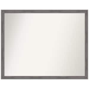 Florence Grey 29.75 in. x 23.75 in. Non-Beveled Casual Rectangle Framed Wall Mirror in Gray