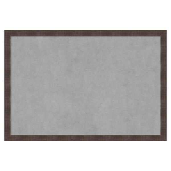 Amanti Art Whiskey Brown Rustic 38 in. x 26 in Framed Magnetic Board