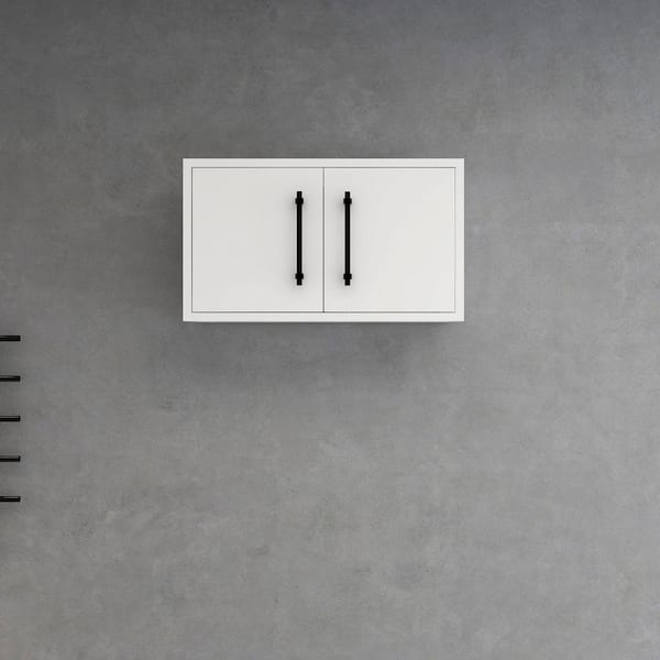 Victoria 23.8 in. W x 11.8 in. D x 13.78 in. H White Plywood Wall Overhead Floating Linen Cabinet in Gloss White
