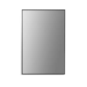 Sassi 24 in. W x 36 in. H Small Rectangular Aluminum Framed Wall Bathroom Vanity Mirror in Matt Black