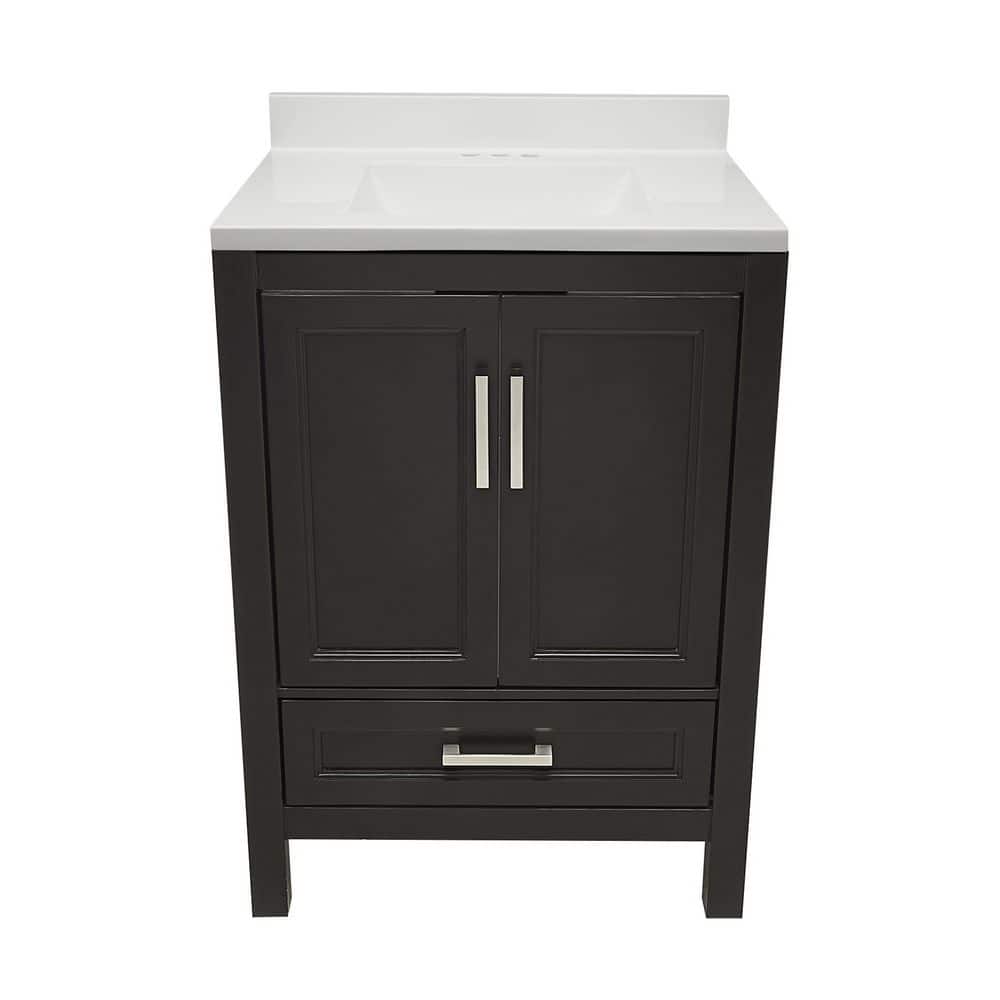 Ella Nevado 25 in. W x 19 in. D x 36 in. H Bathroom Vanity in Brown