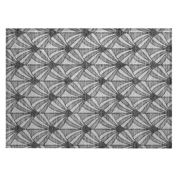Chantille Machine Washable Indoor/Outdoor Abstract ACN2426 Gray 2 ft. x 3 ft. Accent Rug