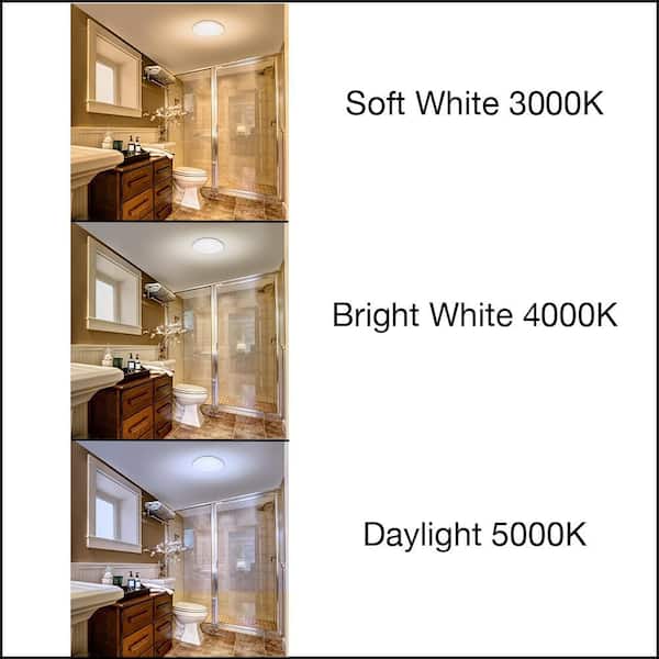 Commercial Electric 16 in. Low Profile LED Flush Mount Round Closet ...