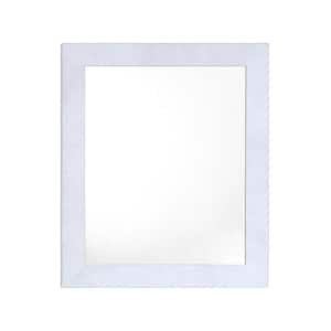 Moonlit Bright Gray Wall Mirror 32 in. W x 32 in. H