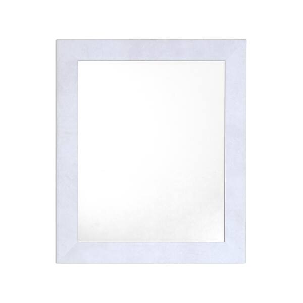 BrandtWorks Moonlit Bright Gray Wall Mirror 32 in. W x 32 in. H