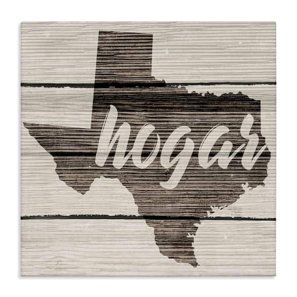 Stupell Industries Texas State Home by Lil' Rue Gallery Wrapped Unframed Travel Graphic Art Print 17 in. x 17 in.