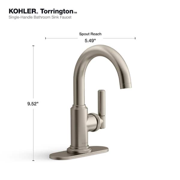 KOHLER Torrington Single Handle Single Hole Bathroom Faucet in