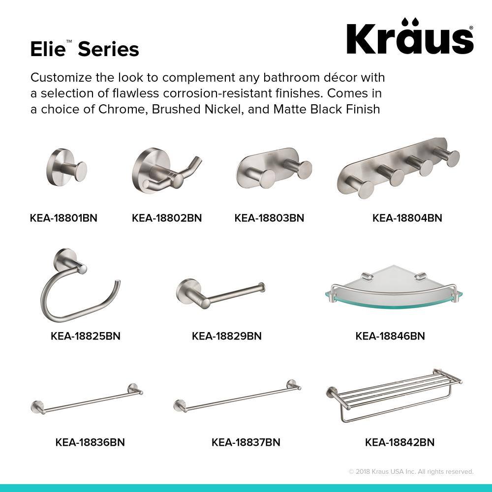 Elie 24" Brushed Nickel Wall Mounted Towel Bar