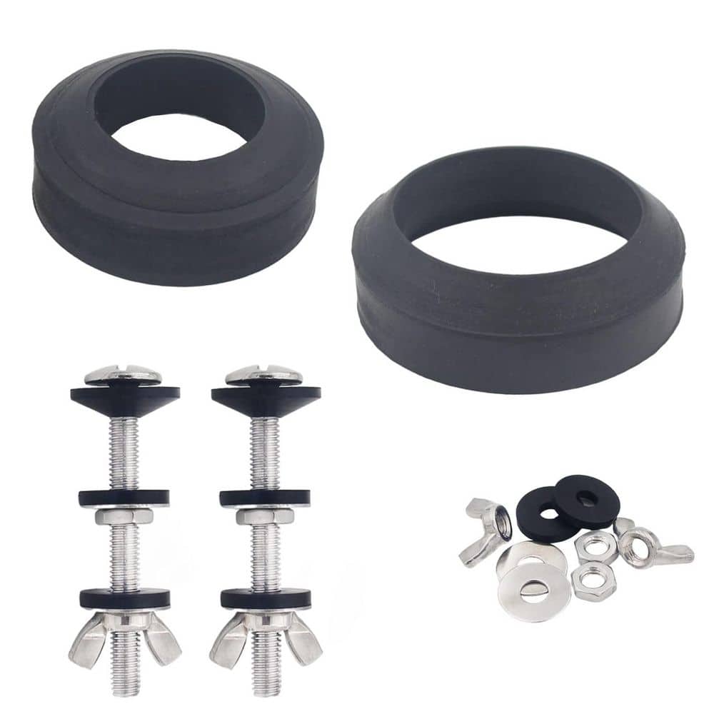 2-Piece Toilet Gasket Repair Kit with Dual Gaskets and Stainless Steel Bolt Hardware for Toilet Installation in Silver price history on PriceWatchPro