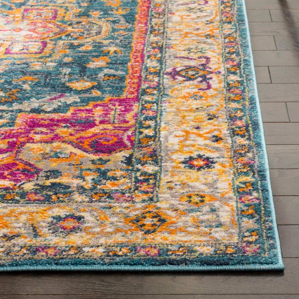 Reversible Hand-Knotted Easy Care Blue Runner Rug 2'3" X 10'