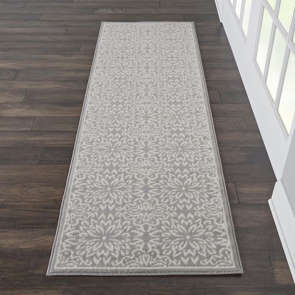 Jubilant Ivory/Gray 2 ft. x 7 ft. Moroccan Farmhouse Runner