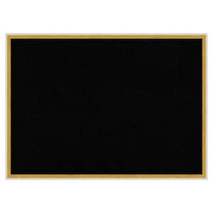 Paige White Gold Wood Framed Black Corkboard 29 in. x 21 in. Bulletin Board Memo Board