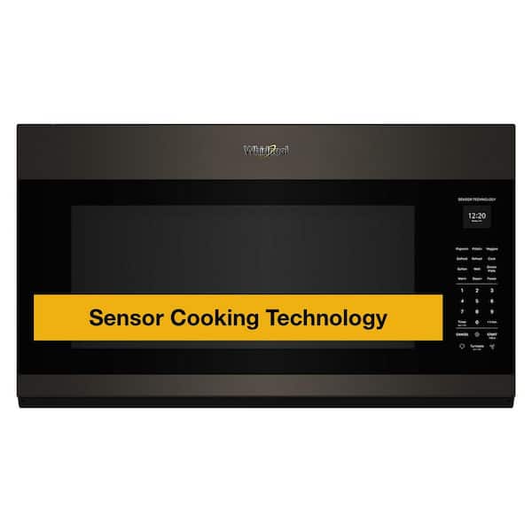 2.1 cu. ft. Black Stainless Electric 1800 watts Microwave Hood 400 Exhaust CFM with 4-Speed Venting