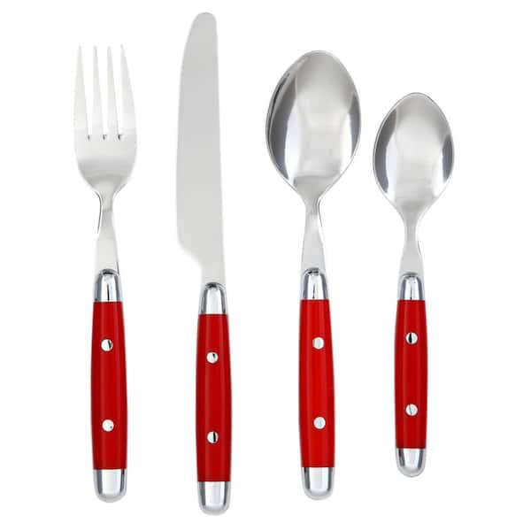 Cambridge Jubilee Red 16-Piece Flatware Set