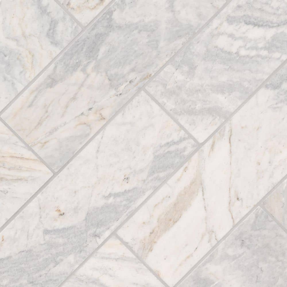 Capri Blue 4x12 Honed Marble Subway Tile