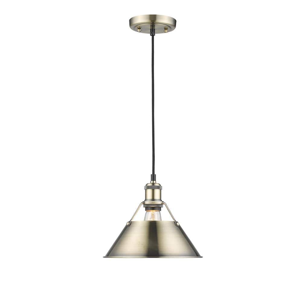 Orwell AB 1-Light Aged Brass Pendant with Aged Brass Shade price history on PriceWatchPro