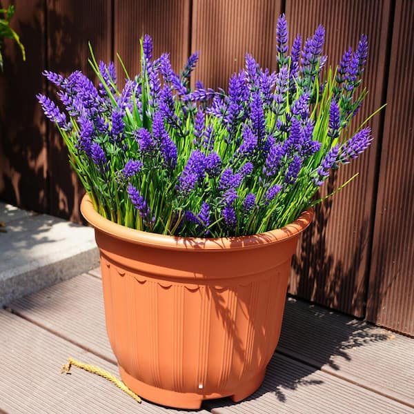13.8 in 20 Bundles Plastic Purple Artificial Lavender Shrubs