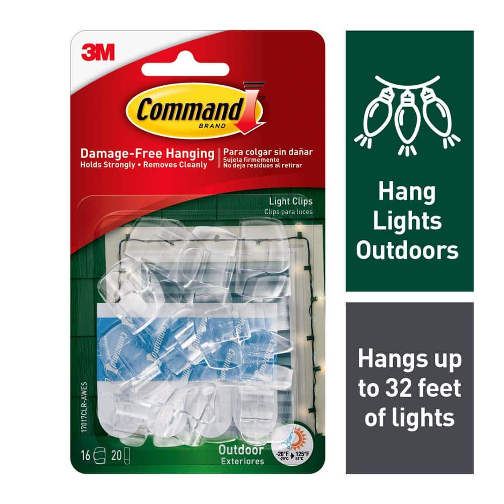 Command Strip Curtain Rod And Loop Strips-Damage Free Hooks With Adhesive  Strips