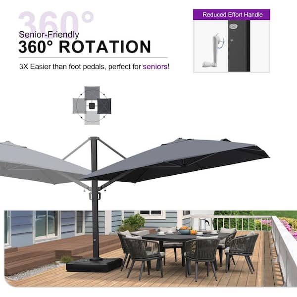 garden oasis patio umbrella 11 foot YJAF-013T 11.5 ft Steel Round Offset (Cantilever) Of all the types of outdoor umbrellas Create a Rustic Backyard Oasis