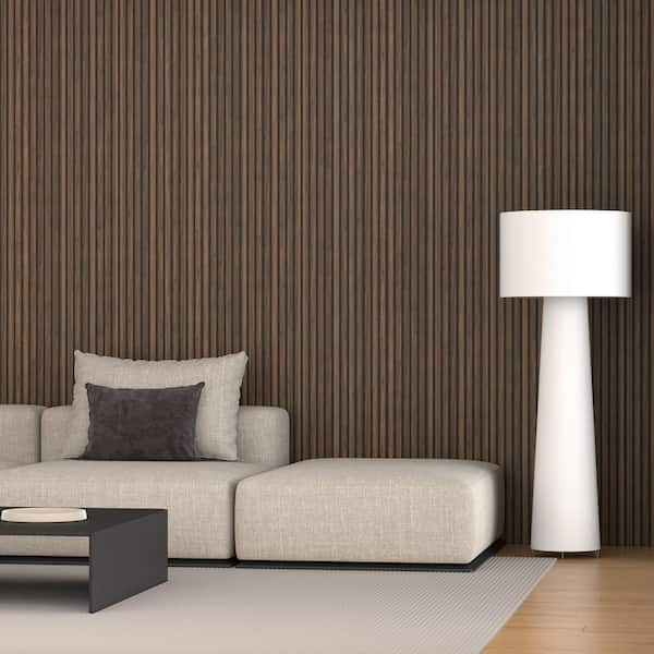 Ejoy 104 in. x 4.72 in. x 0.7 in. Solid Wood Wall 3-Grid Cladding