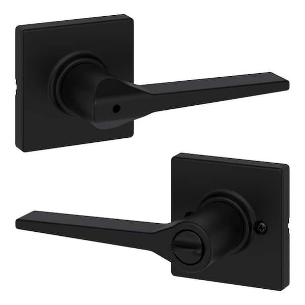 Hollis Matte Black Bed/Bath Privacy Door Lever