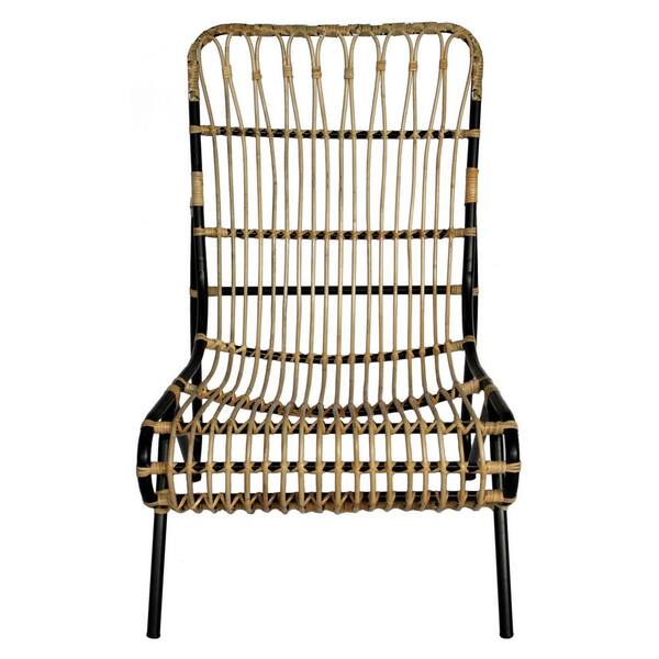 THREE HANDS 37.25 in. Brown Metal Chair