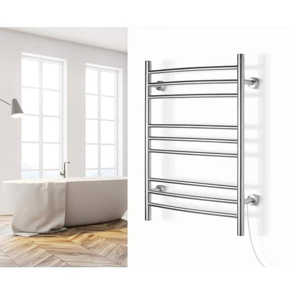 Warmlyyours 32 In 9 Bars Stainless, Electric Towel Warmer With Thermostat