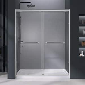 Zeafive 56 to 60 in. W x 72 in. H Double Sliding Shower Door in