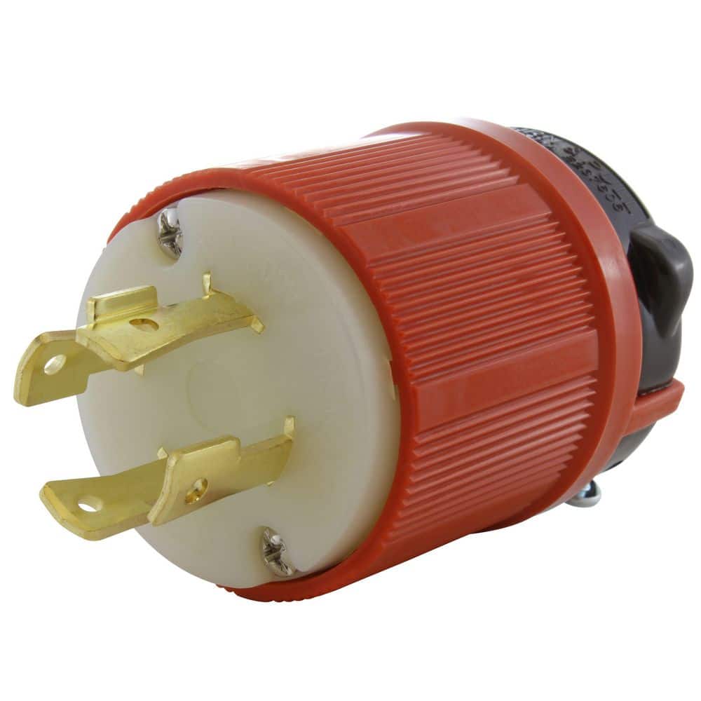 AC WORKS NEMA L17-30P 3-Phase 30A 600V 4-Prong Locking Male Plug