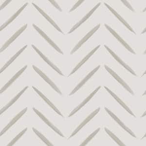 Chevron Brush Marks Taupe Wallpaper (Covers 56 sq. ft.)