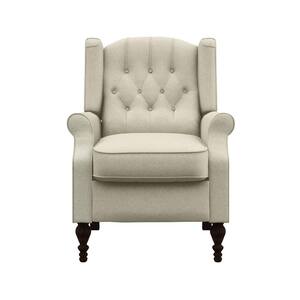 Waybrook Biscuit Tan Upholstered Tufted Wingback Pushback Recliner